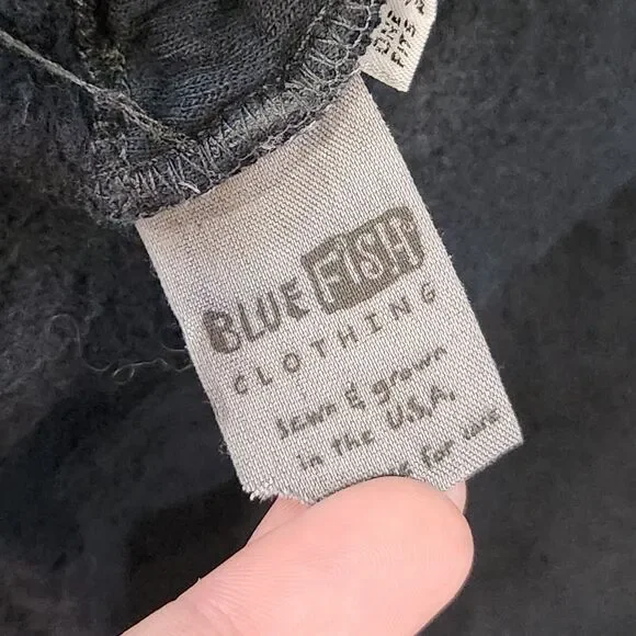 VTG Blue Fish Womens OS One Size Hand Painted Organic Cotton Button Shirt Jacket - Picture 14 of 16